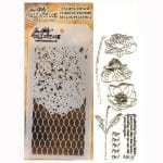 Tim Holtz Stamp and Stencil Set - Flowers