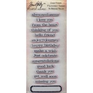 Tim Holtz Cling Stamps - Saying Stuff