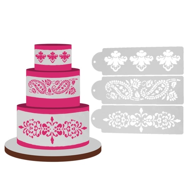 Cake Stencil - Flourishes (Set of 3)