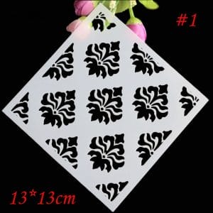 Stencil - Damask (5 by 5 inch)