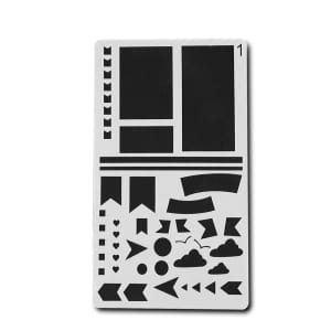 Planner Stencil - Banners (4 by 7 inch)