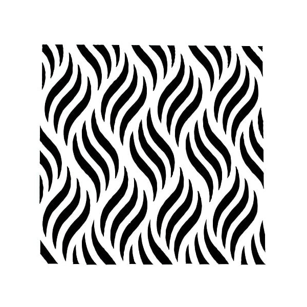 Stencil - Waves (5 by 5 inch)