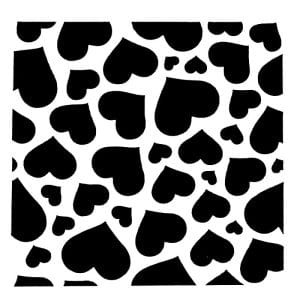 Stencil - Hearts Overload (5 by 5 inch)
