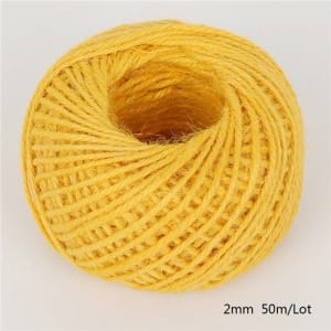Jute Cord - Yellow (50 metres)