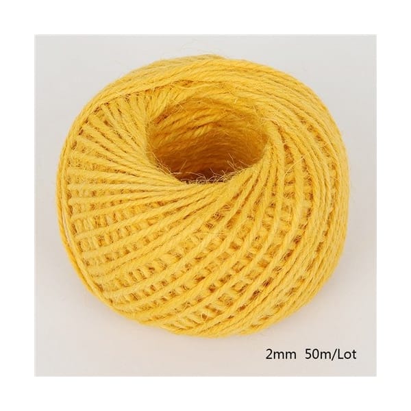 Jute Cord - Yellow (50 metres)