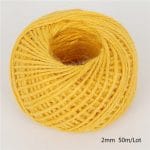 Jute Cord - Yellow (50 metres)