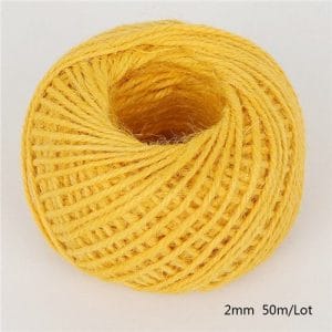 Jute Cord - Yellow (50 metres)