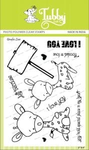 Tubby Photopolymer Clear Stamps - Giraffe love