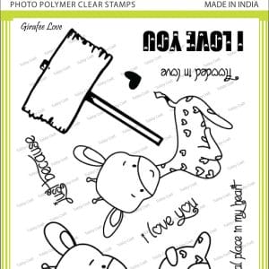 Tubby Photopolymer Clear Stamps - Giraffe love
