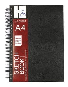 HS A4 wirebound sketchbook (160 gsm)