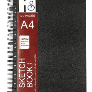 HS A4 wirebound sketchbook (160 gsm)