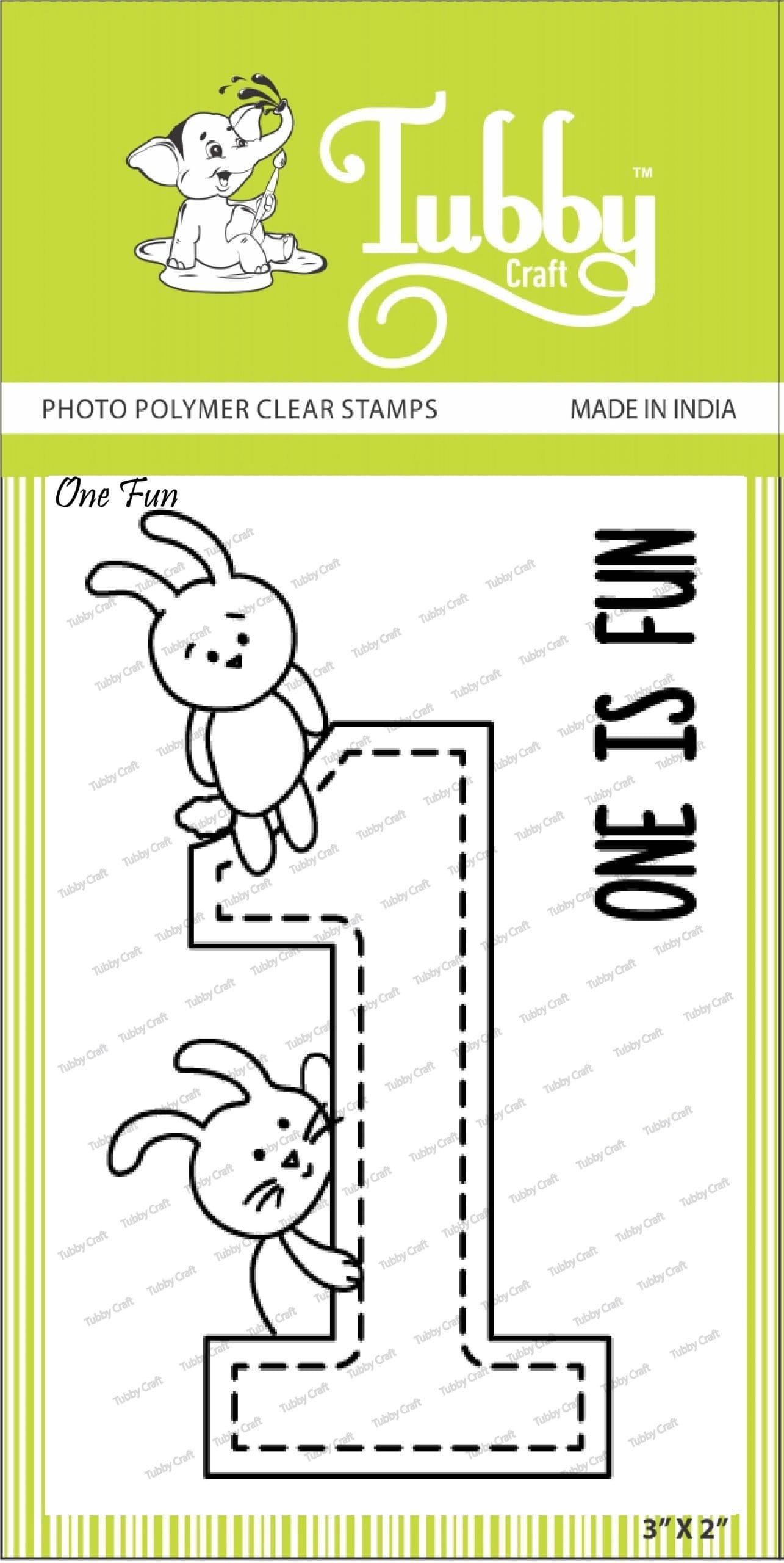 Tubby Photopolymer Clear Stamps - One fun One Fun scaled Tubby Photopolymer Clear Stamps - One fun