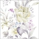 A pack of 12 by 12 inch Decoupage Napkins(5 pcs)  - Pastel Yellow Flower
