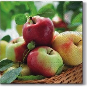 A pack of 12 by 12 inch Decoupage Napkins(5 pcs) - Apples