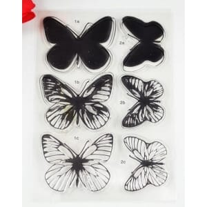 Layered Butterflies (Clear Stamp set and co-ordinating die)