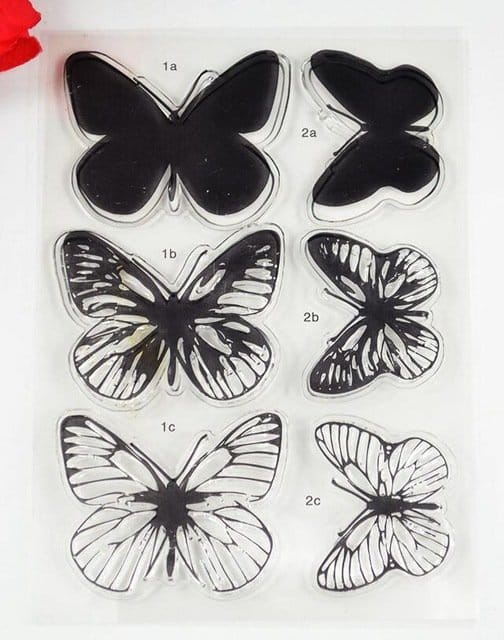 Layered Butterflies (Clear Stamp set and co-ordinating die)