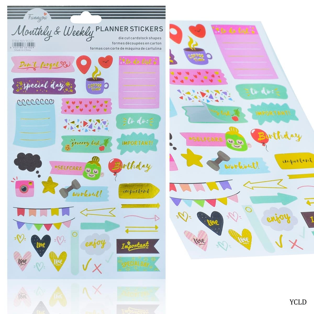 Sticker Monthly & Weekly Planner Stickers (YCLD-1) YCLV D 1 sticker Sticker Monthly & Weekly Planner Stickers (YCLD-1)