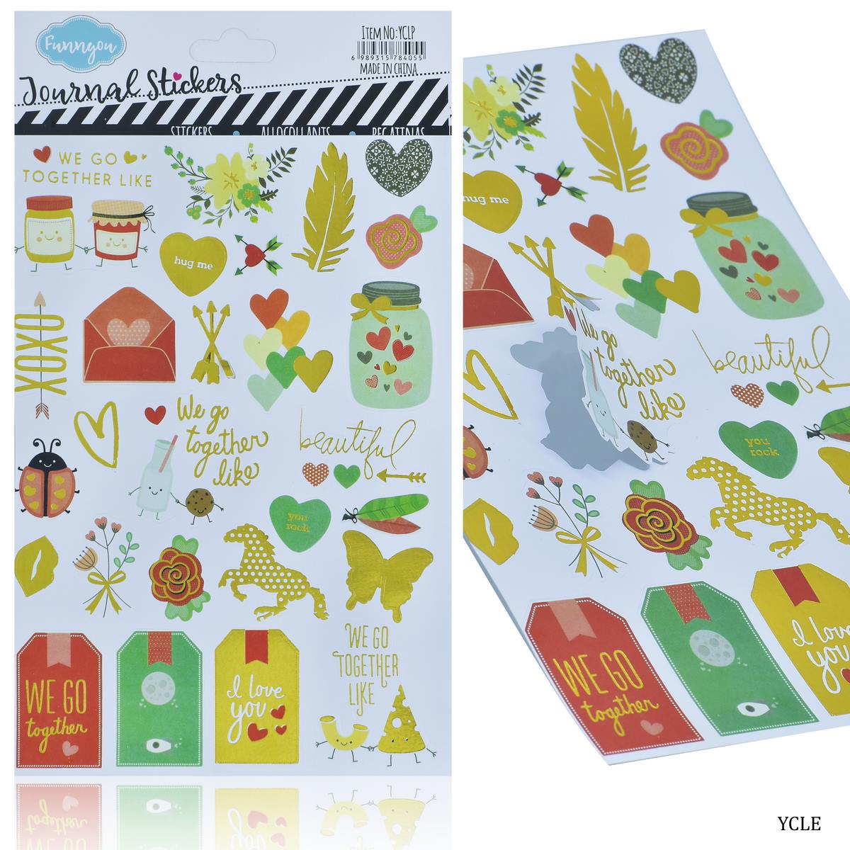 Journal Foiled Stickers (YCLE-1) YCLV E 1 sticker Journal Foiled Stickers (YCLE-1)