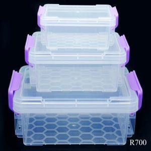 Plastic Storage Boxes - 3 pcs set (R700)