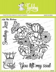Tubby Photopolymer Clear Stamps - Lifting up balloon