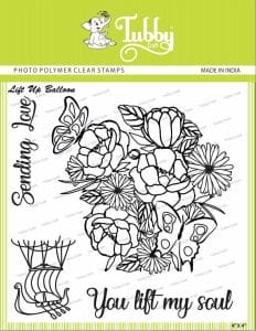 Tubby Photopolymer Clear Stamps - Lifting up balloon