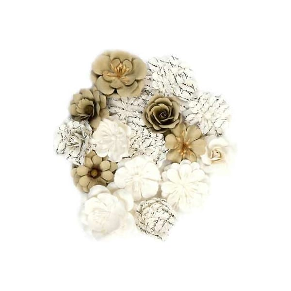 Prima Boxed Mulberry Paper Flowers Alterable, 16/Pkg