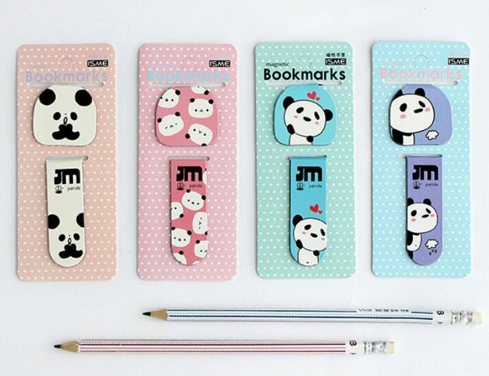 Magnetic Bookmark - Cute Pandas