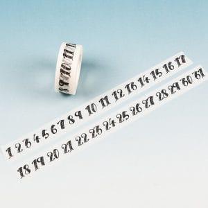 Numbered - Japanese Washi Tape CAWT-180