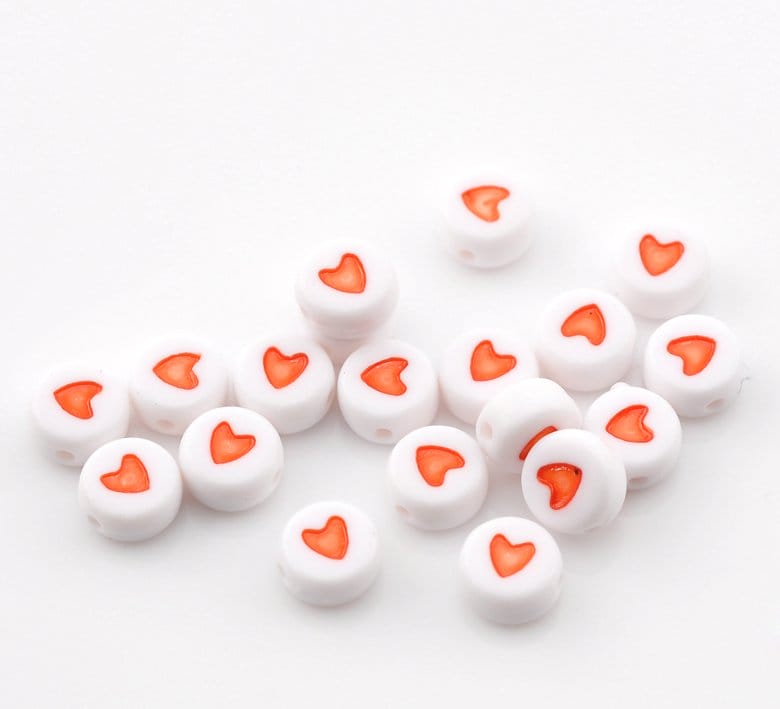 Connectors for Jewellery (Pack of 100) - Candy Hearts