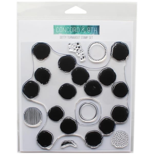 Concord & 9th Clear Turnabout Stamp - Dotty (6 by 6 inch)