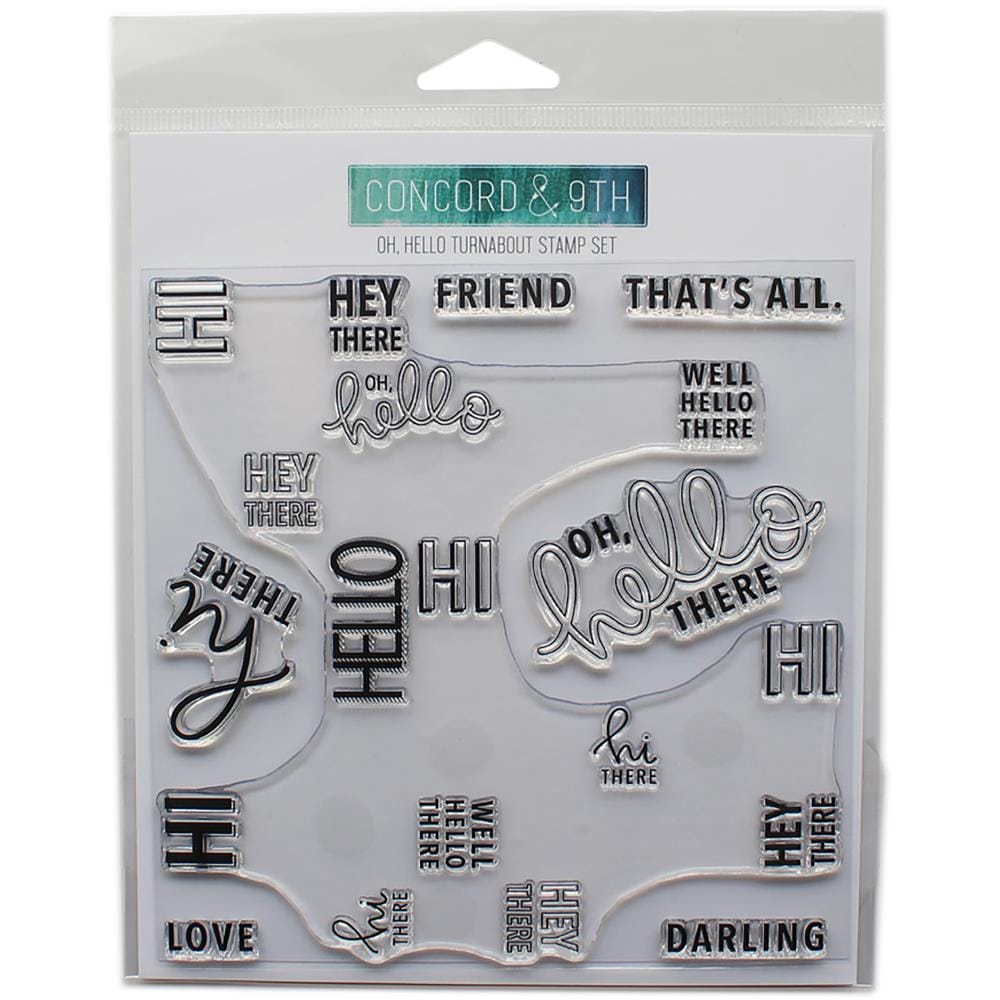 Concord & 9th Clear Turnabout Stamp - Oh Hello (6 by 6 inch) Concord and 9th turnabout Stamp oh hello Concord & 9th Clear Turnabout Stamp - Oh Hello (6 by 6 inch)