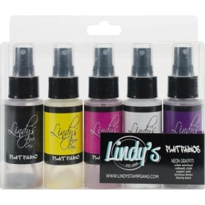 Lindy's Stamp Gang Flat Fabios Spray Set - Neon Graffiti (2oz 5/Pkg)