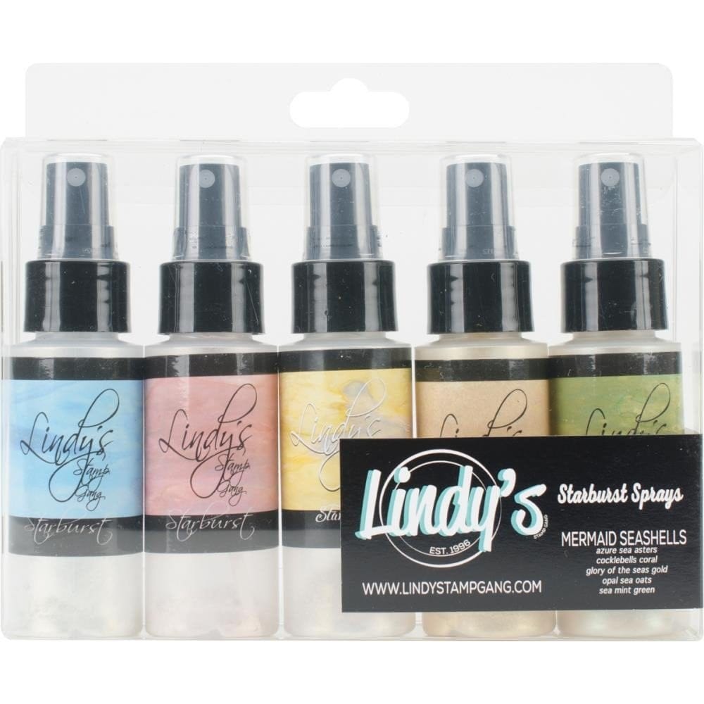 Lindy's Stamp Gang Starburst Spray Set - Mermaid SeaShells (2oz 5/Pkg) Lindsy stamp gang spray mermaid sea shells Lindy's Stamp Gang Starburst Spray Set - Mermaid SeaShells (2oz 5/Pkg)