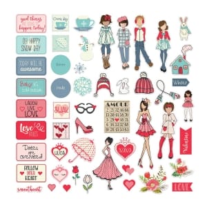 Prima Julie Nutting Ephemera Pack - January and February (102/pkg)