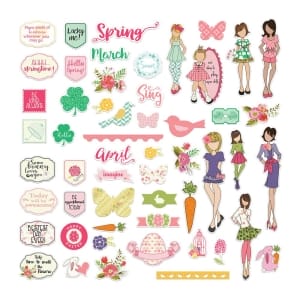Prima Julie Nutting Ephemera Pack - March and April (108/pkg)