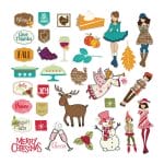 Prima Julie Nutting Ephemera Pack - November and December (66/pkg)