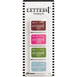 Ranger Letter It Stamping Ink Set # 2 (Set of 4)