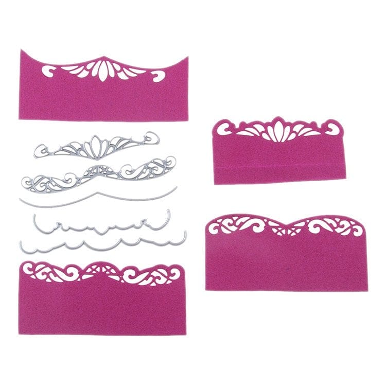 Steel Border Dies - Lacy Edge (Set of 5 dies) SD 587 Steel cutting die lace edge Steel Border Dies - Lacy Edge (Set of 5 dies)