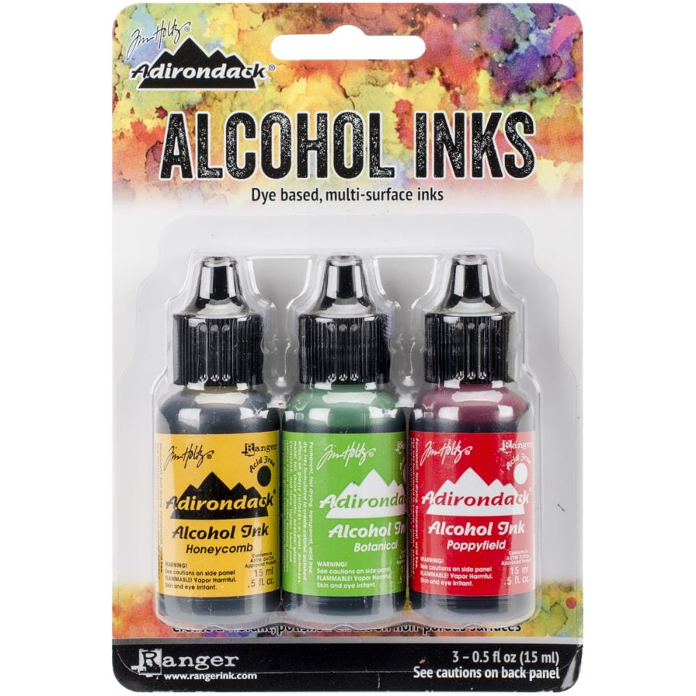 Tim Holtz Earth Tones Alcohol Inks - Conservatory (Pack of 3) TAK40859 ranger alchol inks conservatory Tim Holtz Earth Tones Alcohol Inks - Conservatory (Pack of 3)