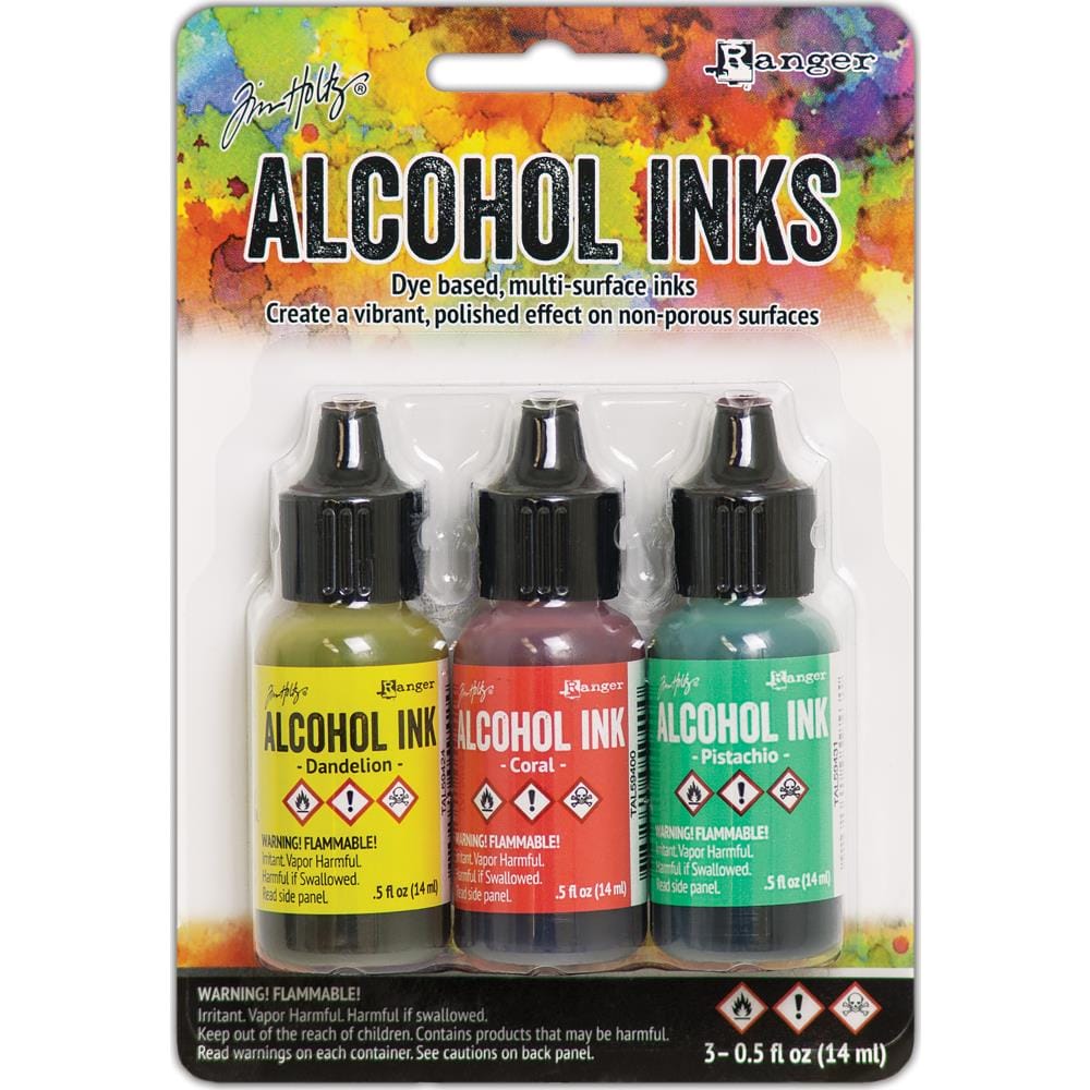 Tim Holtz Earth Tones Alcohol Inks - Key West (Pack of 3) TAK58748 alcholo inks keywest Tim Holtz Earth Tones Alcohol Inks - Key West (Pack of 3)