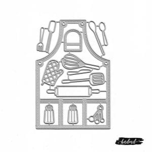 Steel Dies - Apron with Kitchen Tools (Set of 14 dies)