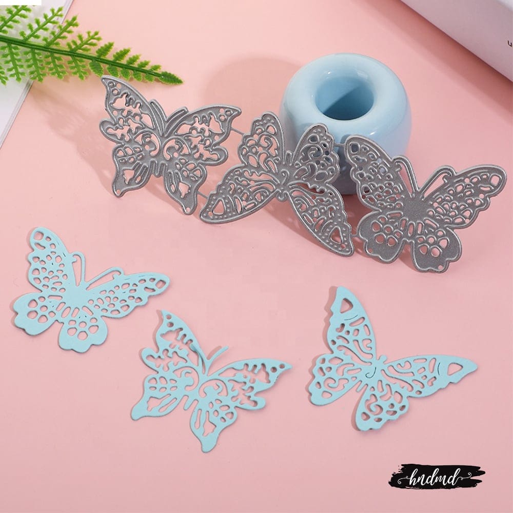 Steel Cutting Dies - Butterflies (Set of 3 dies) (XY296) XY296 steel cutting dies CraftAdda Steel Cutting Dies - Butterflies (Set of 3 dies) (XY296)