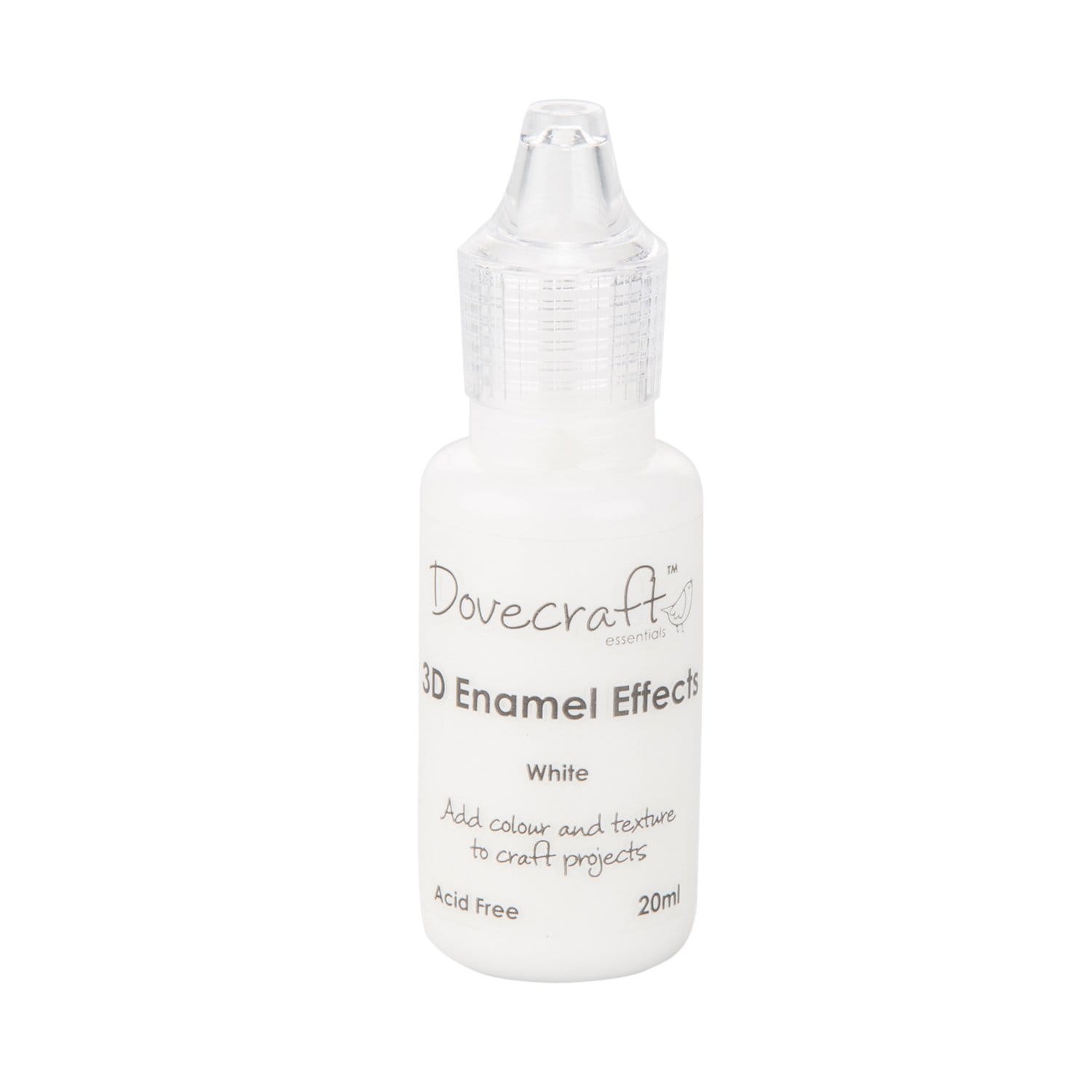 Dovecraft 3D Enamel Effects Glue - White dovecraft 3D enamel effect white Dovecraft 3D Enamel Effects Glue - White