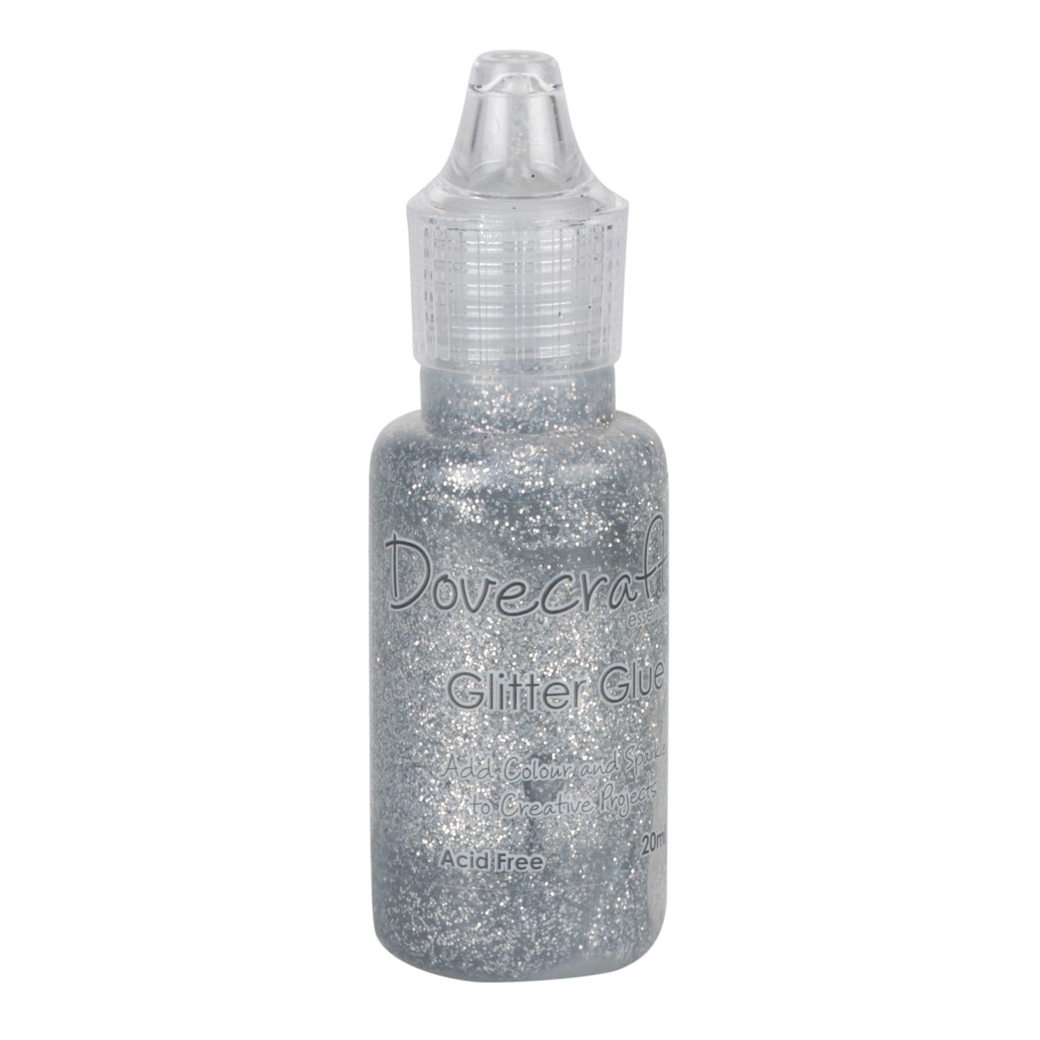 Dovecraft Pastel Glitter Glue - Silver