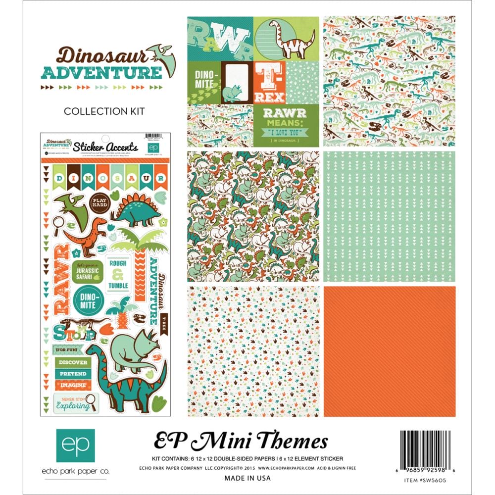 EchoPark paper pad - Dinosaur Adventure Collection Kit (12 by 12 inch) echo paper dinosaur adventure paper EchoPark paper pad - Dinosaur Adventure Collection Kit (12 by 12 inch)