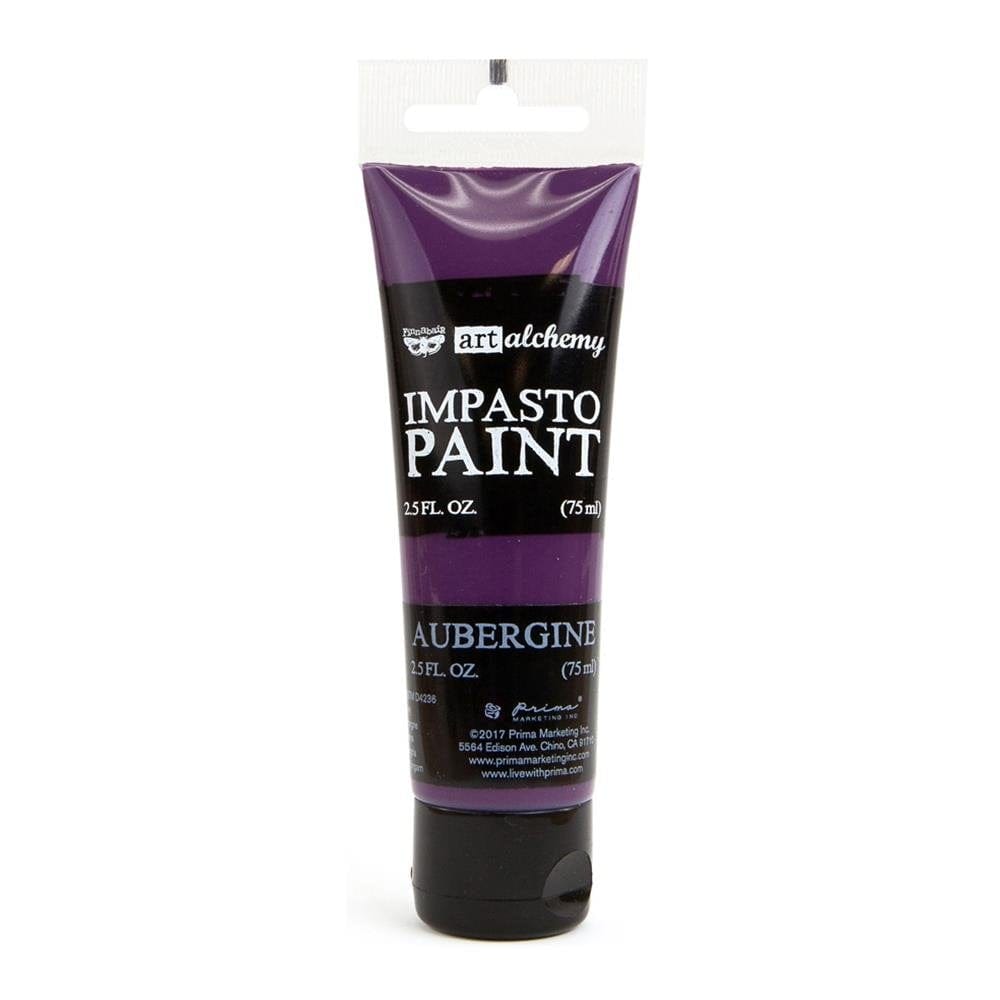 Prima Finnabair Art Alchemy Impasto Paint - Aubergine (2.5 Fluid Ounces)