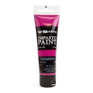 Prima Finnabair Art Alchemy Impasto Paint - Crimson (2.5 Fluid Ounces)