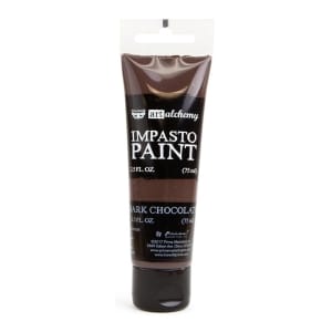 Prima Finnabair Art Alchemy Impasto Paint - Dark Chocolate (2.5 Fluid Ounces)