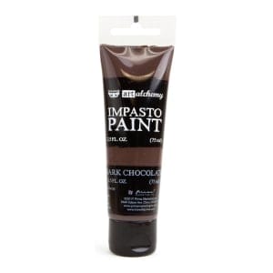 Prima Finnabair Art Alchemy Impasto Paint - Dark Chocolate (2.5 Fluid Ounces)