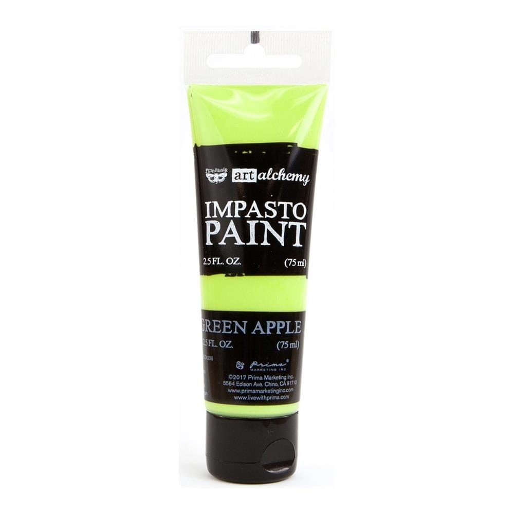 Prima Finnabair Art Alchemy Impasto Paint - Green Apple (2.5 Fluid Ounces)